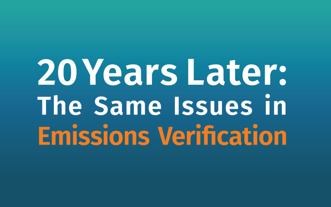 20 Years Later: The Same Issues in Emissions Verification
