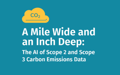 A Mile Wide and an Inch Deep: The AI of Scope 2 and Scope 3 Carbon Emissions Data