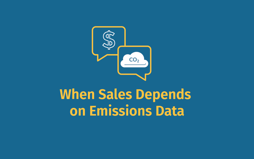 When Sales Depends on Emissions Data