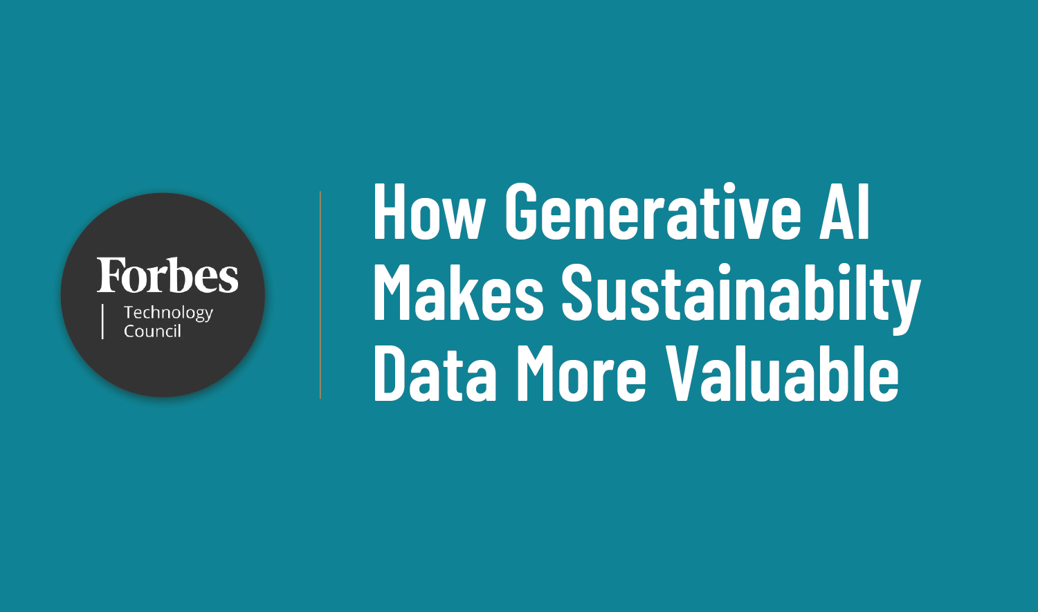 How Generative AI Makes Sustainability Data More Valuable